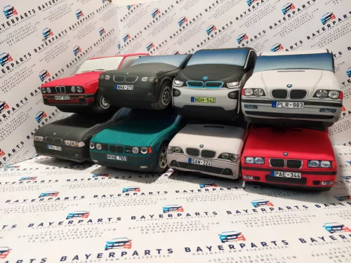 BMW E34 M5 sedan plüss autó - zöld