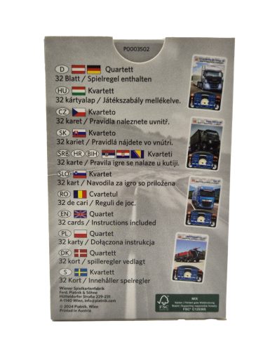 Trucks - kamion autós kvartett kártya autóskártya
