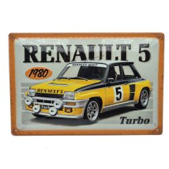 Renault 5 Turbo - 1980 - fémplakát  fém tábla (30x20cm)