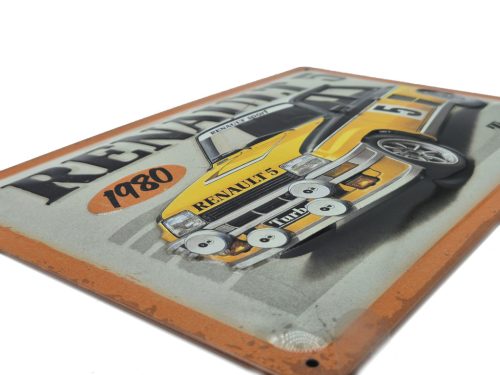 Renault 5 Turbo - 1980 - fémplakát  fém tábla (30x20cm)