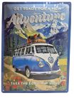 Volkswagen VW T1 Transporter - Get ready for a new Adventure - fémplakát  fém tábla (30x40cm)