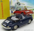 PORSCHE  356 CARRERA 2 SPIDER OPEN 1962 - CARICA A MOLLA  BLUE