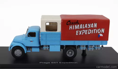 PRAGA  S5T-3 TRUCK 2-ASSI 1969 - FIRST CZECH HIMALAYAN EXPEDITION  LIGHT BLUE CREAM RED
