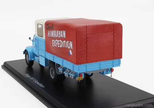 PRAGA  S5T-3 TRUCK 2-ASSI 1969 - FIRST CZECH HIMALAYAN EXPEDITION  LIGHT BLUE CREAM RED