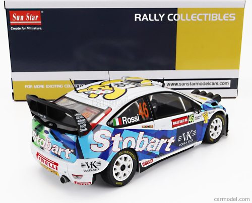 FORD ENGLAND  FOCUS RS WRC STOBART N 46 RALLY WALES GB 2008 VALENTINO ROSSI - CARLO CASSINA  WHITE GREEN BLUE