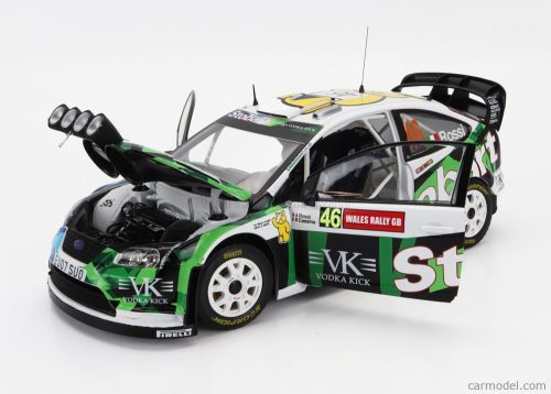 FORD ENGLAND  FOCUS RS WRC STOBART N 46 RALLY WALES GB 2008 VALENTINO ROSSI - CARLO CASSINA  WHITE GREEN BLUE