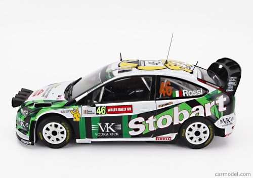 FORD ENGLAND  FOCUS RS WRC STOBART N 46 RALLY WALES GB 2008 VALENTINO ROSSI - CARLO CASSINA  WHITE GREEN BLUE