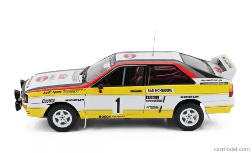 AUDI  SPORT QUATTRO A2 TEAM AUDI SPORT (night version) N 1 WINNER RALLY MONTECARLO 1984 WALTER ROHRL - CHRISTIAN GEISTDORFER  YELLOW WHITE