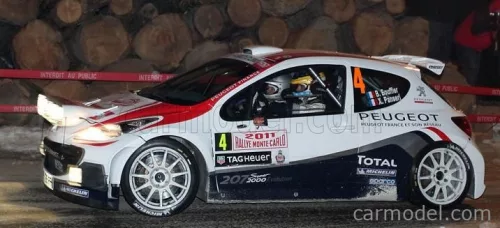 PEUGEOT  207 S2000 N 4 WINNER RALLY MONTECARLO 2011 BRYAN BOUFFIER - XAVIER PANSERI  WHITE RED