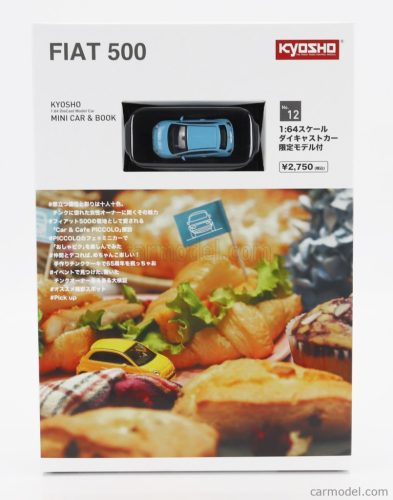 FIAT  NUOVA 500 2007 WITH BOOK - CON LIBRO  LIGHT BLUE