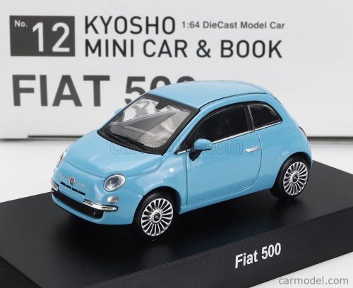 FIAT  NUOVA 500 2007 WITH BOOK - CON LIBRO  LIGHT BLUE