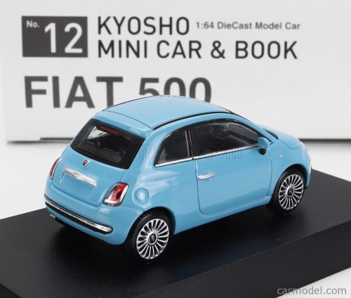 FIAT  NUOVA 500 2007 WITH BOOK - CON LIBRO  LIGHT BLUE