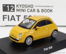 FIAT  NUOVA 500 2007 WITH BOOK - CON LIBRO  YELLOW