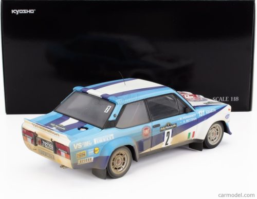 FIAT  131 ABARTH (dirty and night version) N 2 4th RALLY PIANCAVALLO 1981 ATTILIO BETTEGA - MAURIZIO PERISSINOT  WHITE 2 TONE BLUE