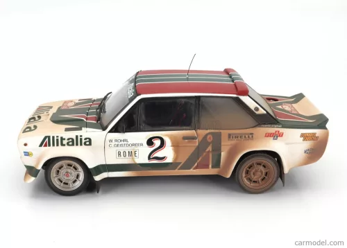 FIAT  131 ABARTH ALITALIA (dirty and night version) N 2 4th RALLY MONTECARLO 1978 WALTER ROHRL - CHRISTIAN GEISTDORFER  WHITE GREEN RED