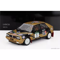   LANCIA  DELTA HF INTEGRALE 4WD TEAM ESSO N 1 WINNER RALLY PIANCAVALLO 1987 FABRIZIO TABATON - LUCIANO TEDESCHINI  BLACK GOLD