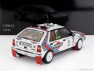 LANCIA  DELTA HF INTEGRALE 4WD TEAM MARTINI & ROSSI RACING N 3 WINNER RALLY OLYMPUS USA 1987 JUHA KANKKUNEN - JUHA PIIRONEN  WHITE RED BLUE