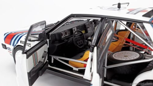 LANCIA  DELTA HF INTEGRALE 4WD TEAM MARTINI & ROSSI RACING N 3 WINNER RALLY OLYMPUS USA 1987 JUHA KANKKUNEN - JUHA PIIRONEN  WHITE RED BLUE