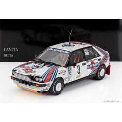   LANCIA  DELTA HF INTEGRALE 4WD TEAM MARTINI RACING (night version) N 3 WINNER RALLY MONTECARLO 1988 BRUNO SABY - JEAN FRANCOIS FAUCHILLE  WHITE BLUE RED