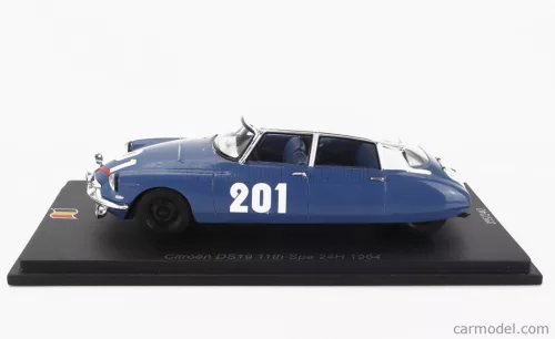 CITROEN  DS19 N 201 24h SPA 1964 GUY VERRIER - ALAIN BERTAUT  BLUE WHITE