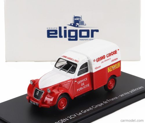 CITROEN  2CV VAN BENHUR - LE GRANDE CIRQUE DE FRANCE - SERVICE PUBLICITAIRE  RED WHITE