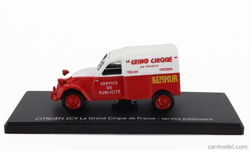 CITROEN  2CV VAN BENHUR - LE GRANDE CIRQUE DE FRANCE - SERVICE PUBLICITAIRE  RED WHITE