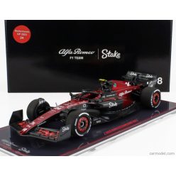   ALFA ROMEO  F1  C43 TEAM STAKE N 24 DUTCH NETHERLANDS GP 2023 ZHOU GUANYU - CON VETRINA - WITH SHOWCASE  BLACK RED