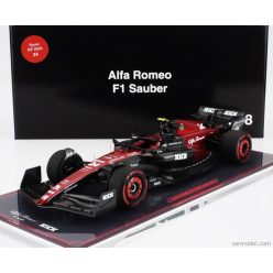   ALFA ROMEO  F1  C43 TEAM STAKE N 24 SPANISH GP 2023 ZHOU GUANYU - CON VETRINA - WITH SHOWCASE  BLACK RED