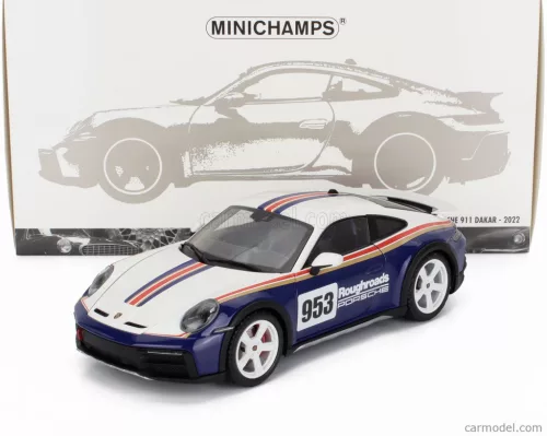 PORSCHE  911 992 N 953 RALLY DAKAR ROUGHROADS COUPE 2023  WHITE BLUE