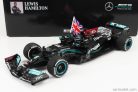 MERCEDES GP  F1  W12 MERCEDES M12 EQ POWER+ TEAM AMG PETRONAS MOTORSPORT FORMULA ONE N 44 WINNER BRITISH SILVERSTONE GP (WITH FLAG) 2021 LEWIS HAMILTON