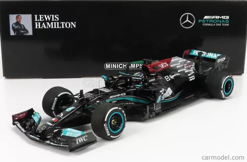 MERCEDES GP  F1  W12 MERCEDES M12 EQ POWER+ TEAM AMG PETRONAS MOTORSPORT FORMULA ONE N 44 WINNER BRAZILIAN GP (WITH FLAG) 2021 LEWIS HAMILTON