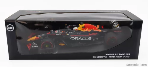 RED BULL F1 RB18 TEAM ORACLE RED BULL RACING N 1 WORLD CHAMPION WINNER BELGIUM GP 2022 MAX VERSTAPPEN