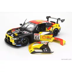   BMW  4-SERIES M4 GT3 TEAM BMW JUNIOR N 44 WINNER NLS 3 NURBURGRING ADAC RUNDSTRECKEN TROPHY 2023 DAN HARPER - MAX HESSE - NEIL VERHAGEN  YELLOW RED BLACK