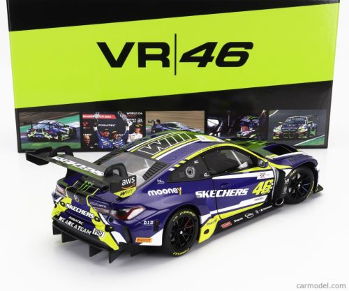 BMW  4-SERIES M4 GT3 TEAM WRT N 46 (FIRST PODIUM) 2nd RACE 2 FANATEC GT WORLD CHALLENGE EUROPE BRANDS HATCH 2023 - VALENTINO ROSSI - MAXIME MARTIN  PURPLE YELLOW BLACK