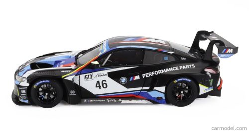 BMW  4-SERIES M4 GT3 TEAM WRT N 46 WINNER GT3 CLASS RACE 2 ROAD TO LE MANS 2023 - VALENTINO ROSSI - JEROME POLICAND  MATT BLACK BLUE WHITE