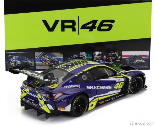 BMW  4-SERIES M4 GT3 TEAM WRT N 46 WINNER GTWCE GT WORLD CHALLENGE EUROPE SPRINT CUP MISANO ITALY 2023 - VALENTINO ROSSI - MAXIME MARTIN  PURPLE YELLOW BLACK