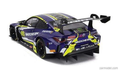 BMW  4-SERIES M4 GT3 TEAM WRT N 46 WINNER GTWCE GT WORLD CHALLENGE EUROPE SPRINT CUP MISANO ITALY 2023 - VALENTINO ROSSI - MAXIME MARTIN  PURPLE YELLOW BLACK