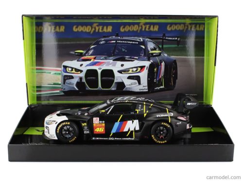 BMW  4-SERIES M4 GT3 TEAM WRT N 46 2nd IMOLA 2024 VALENTINO ROSSI - MAXIME MARTIN - AHMAD AL HARTHY  MATT BLACK WHITE