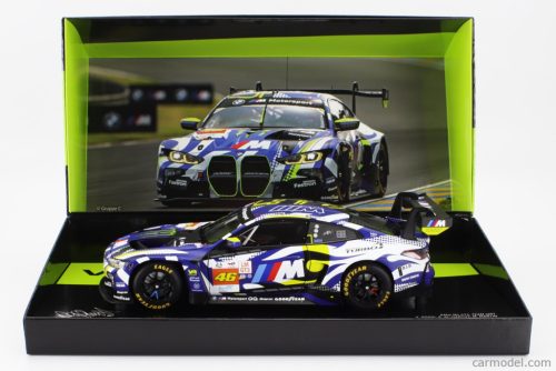 BMW  4-SERIES M4 GT3 TEAM WRT N 46 24h LE MANS 2024 VALENTINO ROSSI - MAXIME MARTIN - AHMAD AL HARTHY  BLUE WHITE BLACK