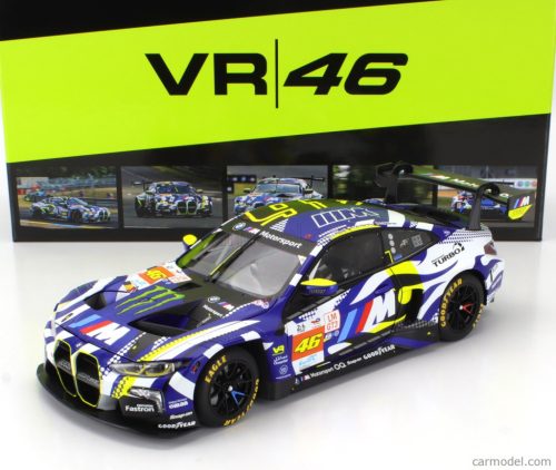 BMW  4-SERIES M4 GT3 TEAM WRT N 46 24h LE MANS 2024 VALENTINO ROSSI - MAXIME MARTIN - AHMAD AL HARTHY  BLUE WHITE BLACK