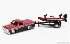 CHEVROLET  CHEVY 1500 PICK-UP WITH BASS BOAT AND TRAILER 1987  RED BLACK
