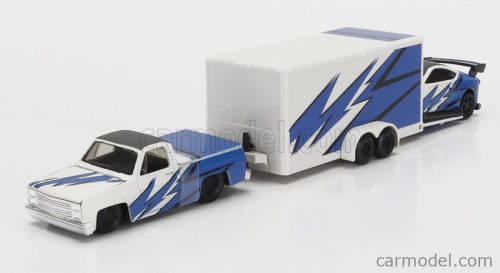 CHEVROLET  1500 PICK-UP WITH TRAILER CAR TRANSPORTER + SUBARU BRX 2019  BLUE WHITE