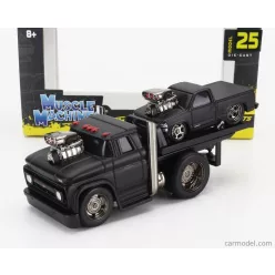   CHEVROLET  C-60 FLATBED CAR TRANSPORTER 1966 WITH 454 SS PICK-UP CUSTOM 1993  BLACK
