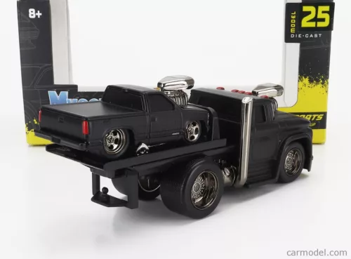 CHEVROLET  C-60 FLATBED CAR TRANSPORTER 1966 WITH 454 SS PICK-UP CUSTOM 1993  BLACK