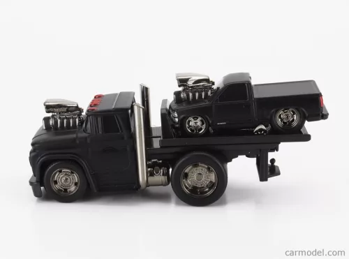 CHEVROLET  C-60 FLATBED CAR TRANSPORTER 1966 WITH 454 SS PICK-UP CUSTOM 1993  BLACK