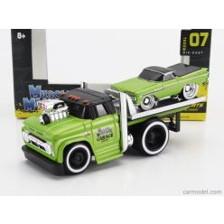   CHEVROLET  C-60 FLATBED CAR TRANSPORTER 1966 WITH CHEVROLET EL CAMINO PICK-UP CUSTOM 1959  LIGHT GREEN MET