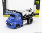 FORD USA  COE FLATBED TRUCK CAR TRANSPORTER 1965 WITH SHELBY COBRA N 6 CUSTOM 1964  BLUE SILVER