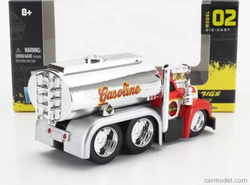 MACK  B-61 TANKER TRUCK GASOLINE 3-ASSI CUSTOM 1953  RED SILVER