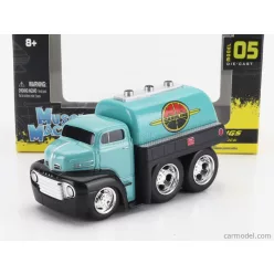   FORD USA  COE FUEL TANKER TRUCK GASOLINE 3-ASSI CUSTOM 1950  LIGHT BLUE BLACK