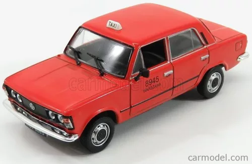 POLSKI FIAT  125P TAXI 8945 WARSZAWA 1969  RED